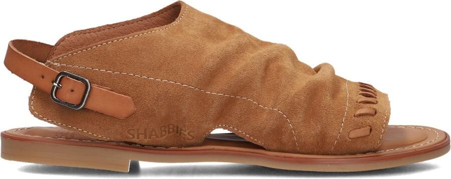 Shabbies Amsterdam Shabbies Dames Platte sandalen Angel Sleeve Camel Suède - Foto 3