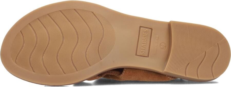 Shabbies Amsterdam Shabbies Dames Platte sandalen Angel Sleeve Camel Suède - Foto 4