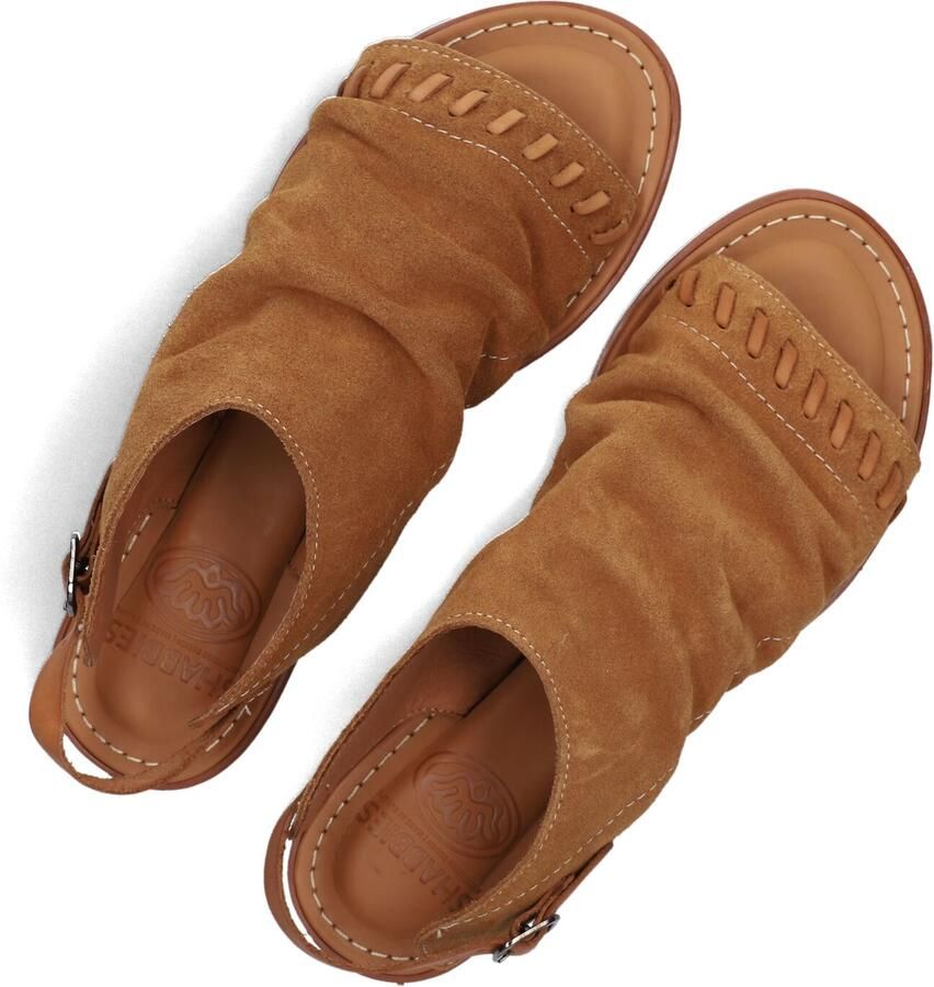 Shabbies Amsterdam Shabbies Dames Platte sandalen Angel Sleeve Camel Suède - Foto 2