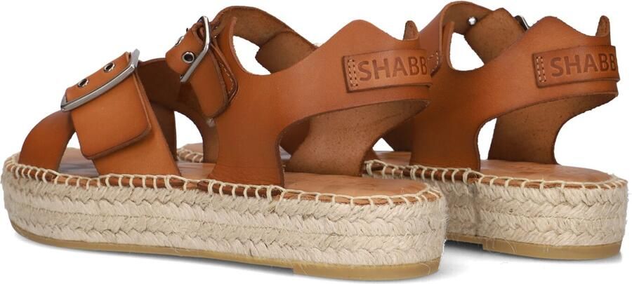 Shabbies Amsterdam Shabbies Dames Sandalen met hak Kira June Camel Leer Plateauzool - Foto 4
