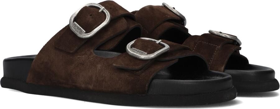 Shabbies Amsterdam Shabbies Inga Buckles S Slippers Dames Bruin
