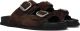 SHABBIES Slippers Dames Inga Buckles S Suède Bruin - Bruin