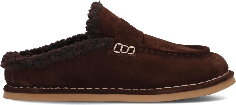 Shabbies Amsterdam WILJA PENNY Slipper Suede Dark Brown - Foto 3