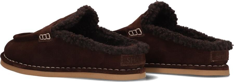 Shabbies Amsterdam WILJA PENNY Slipper Suede Dark Brown - Foto 5