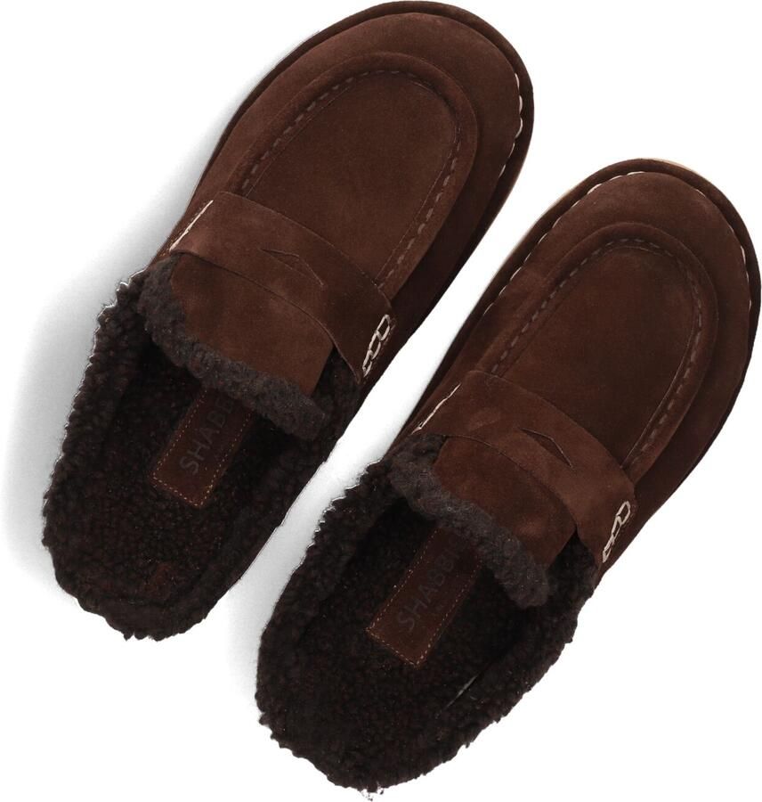 Shabbies Amsterdam WILJA PENNY Slipper Suede Dark Brown - Foto 2