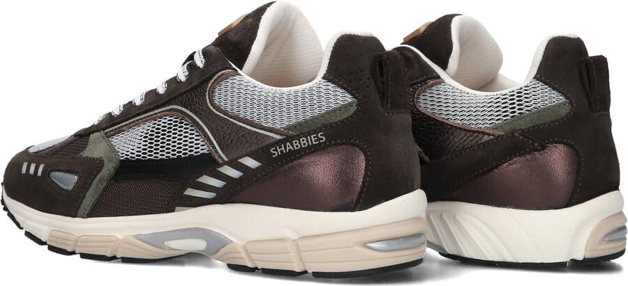 SHABBIES Lage Sneakers Dames Abbey Masha Suède Bruin - Foto 3