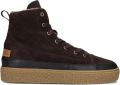 Shabbies Amsterdam CHEWY LILY Ankle Boot Suede Dark Brown - Bruin
