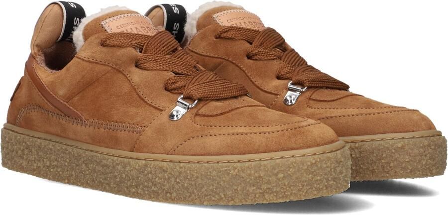 SHABBIES Lage Sneakers Dames Chewy Unna Suède Camel