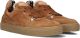 SHABBIES Lage Sneakers Dames Chewy Unna Suède Camel - Bruin