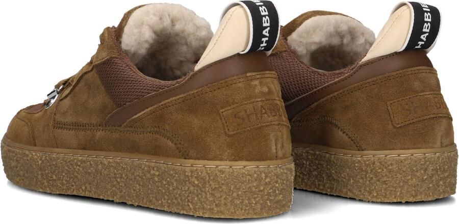 SHABBIES Lage Sneakers Dames Chewy Unna Suède Bruin - Foto 3