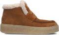 SHABBIES Lage Sneakers Dames Senna Anna Suède Camel - Bruin
