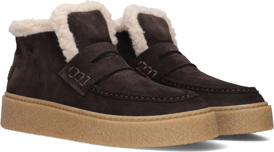 SHABBIES Lage Sneakers Dames Senna Anna Suède Bruin