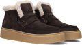 SHABBIES Lage Sneakers Dames Senna Anna Suède Bruin - Bruin