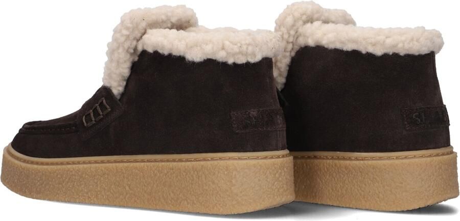SHABBIES Lage Sneakers Dames Senna Anna Suède Bruin - Foto 4