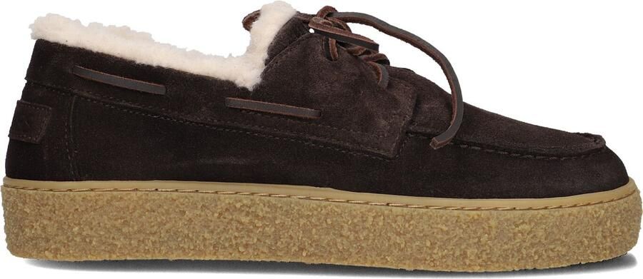 SHABBIES Veterschoenen Dames Chewy Moccasin Maat: 40 Materiaal: Suède Kleur: Bruin - Foto 4