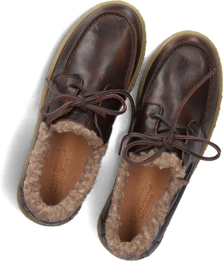 SHABBIES Veterschoenen Dames Chewy Moccasin Maat: 36 Materiaal: Leer Kleur: Bruin - Foto 2