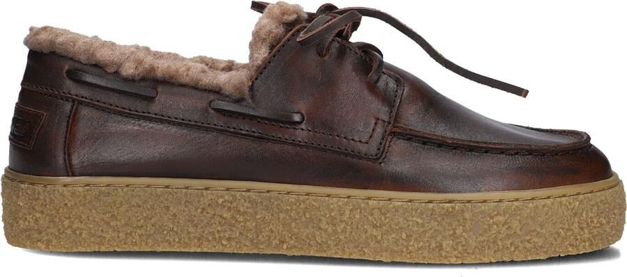 SHABBIES Veterschoenen Dames Chewy Moccasin Maat: 36 Materiaal: Leer Kleur: Bruin - Foto 4