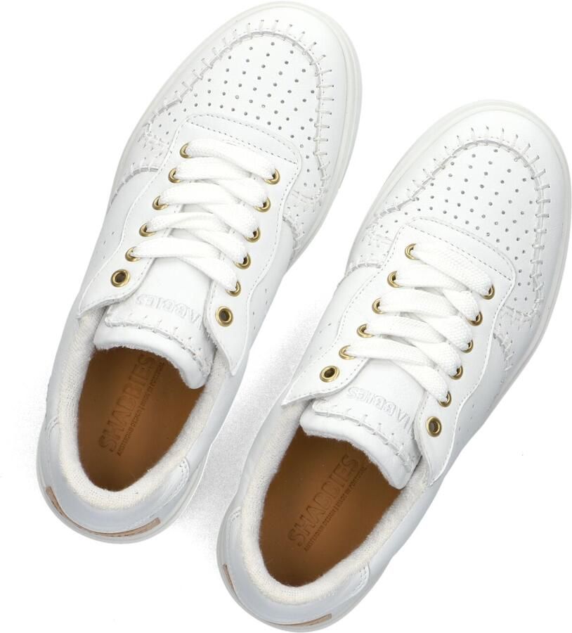SHABBIES Lage Sneakers Dames Bossa Festa Leer Wit - Foto 4