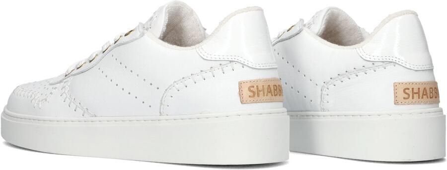 SHABBIES Lage Sneakers Dames Bossa Festa Leer Wit - Foto 3