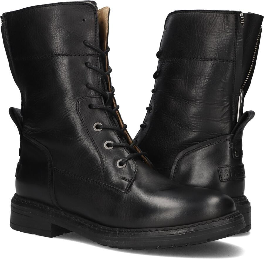 Shabbies Amsterdam DUCK LACEY NEW Boot Leather Black - Foto 2