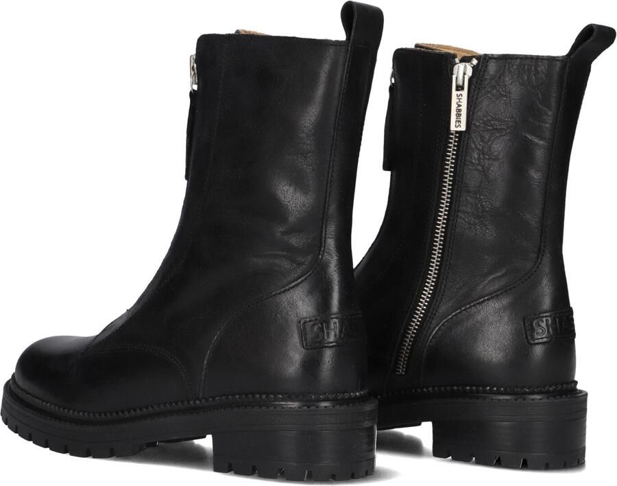 SHABBIES Enkelboots Dames Tirza Zipa Maat: 40 Materiaal: Leer Kleur: Zwart - Foto 4