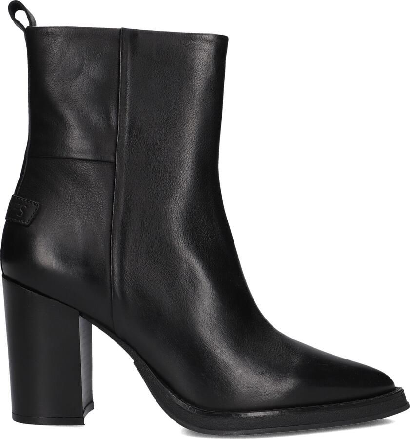 Shabbies Amsterdam Shabbies Grunch Ami Enkellaarsjes Enkelboots met rits Dames Zwart - Foto 2