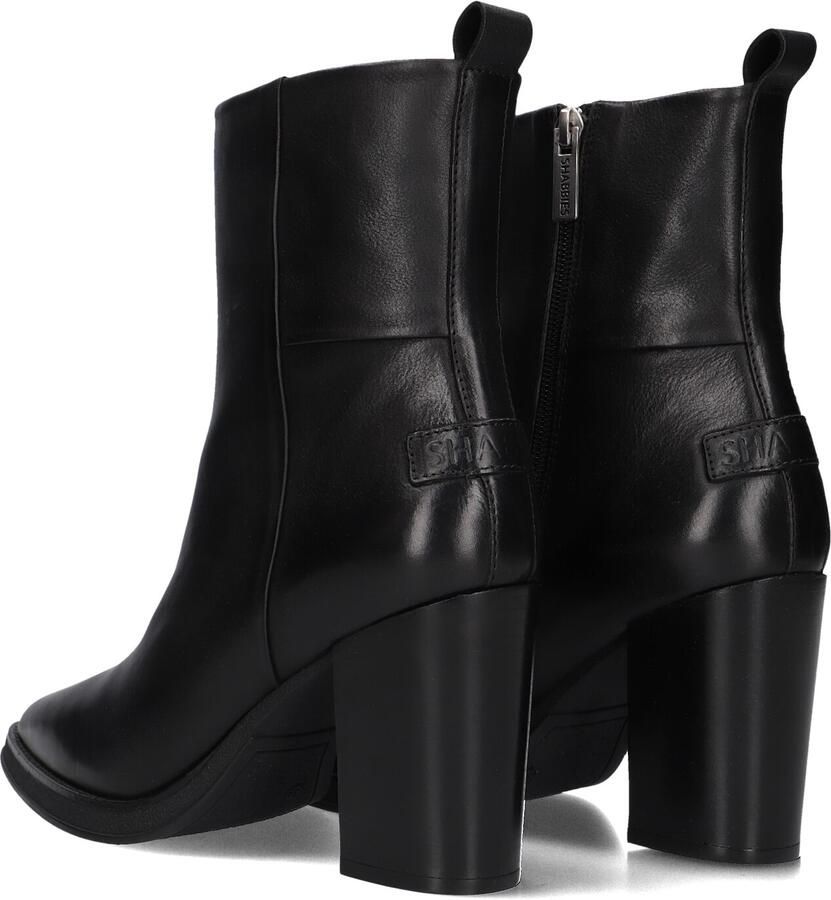 Shabbies Amsterdam Shabbies Grunch Ami Enkellaarsjes Enkelboots met rits Dames Zwart - Foto 3