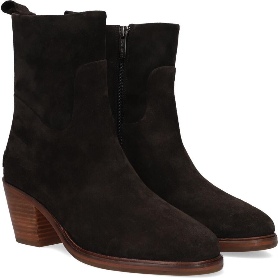 Shabbies Amsterdam Shabbies Joan Ankie Enkellaarsjes Enkelboots met rits Dames Zwart