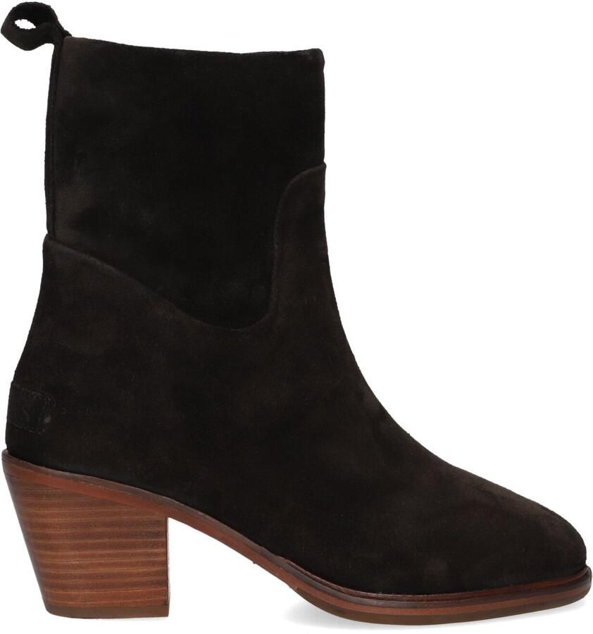 Shabbies Amsterdam Shabbies Joan Ankie Enkellaarsjes Enkelboots met rits Dames Zwart