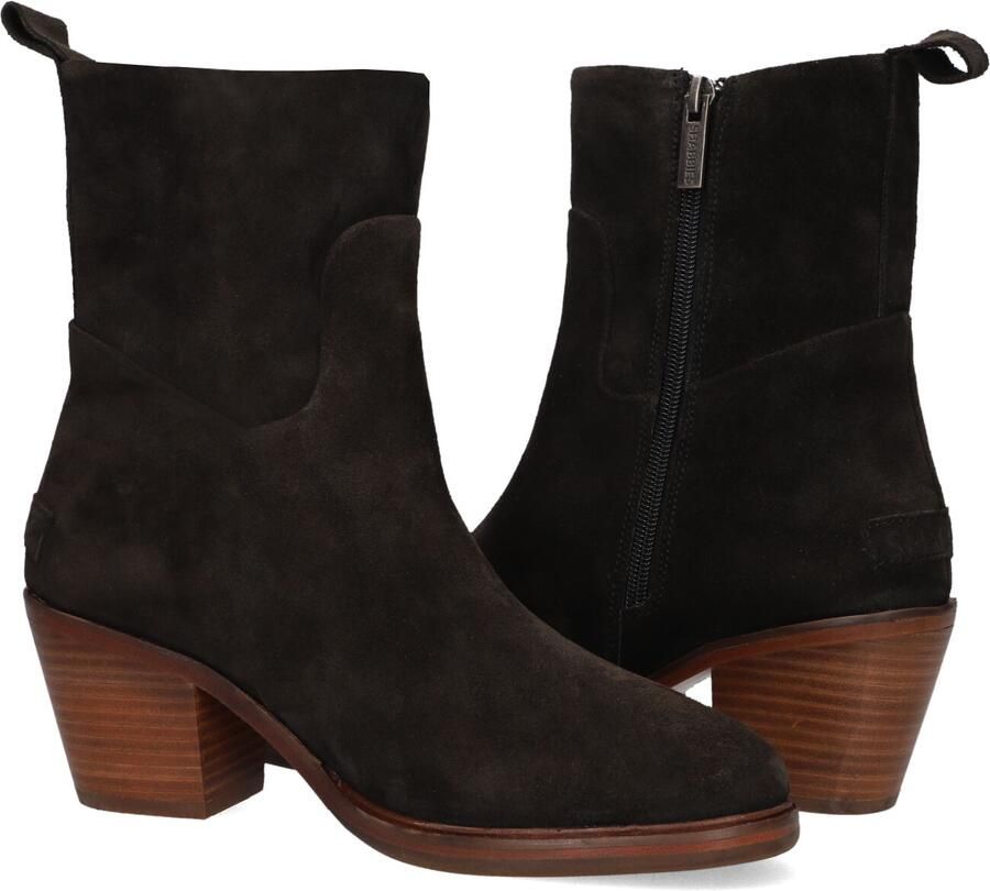 Shabbies Amsterdam Shabbies Joan Ankie Enkellaarsjes Enkelboots met rits Dames Zwart - Foto 2