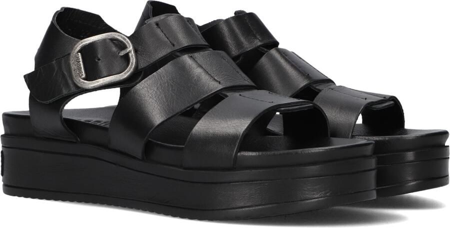 SHABBIES Zwarte Sandalen Maro Bold