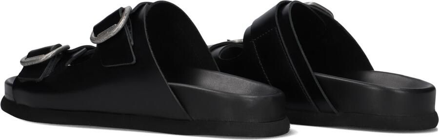 SHABBIES Slippers Dames Inga Buckles Maat: 40 Materiaal: Leer Kleur: Zwart - Foto 5