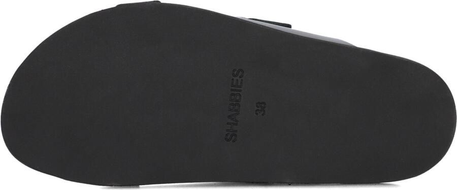SHABBIES Slippers Dames Inga Buckles Maat: 40 Materiaal: Leer Kleur: Zwart - Foto 3
