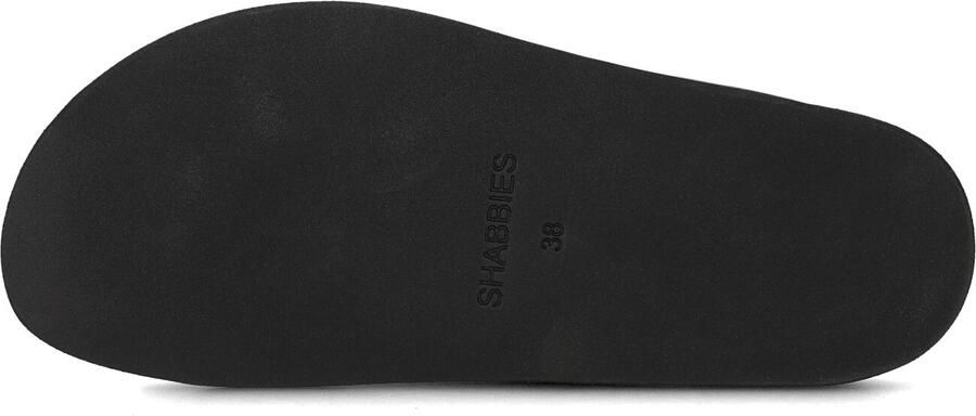 SHABBIES Badslippers Dames Inga Close Maat: 40 Materiaal: Leer Kleur: Zwart - Foto 3