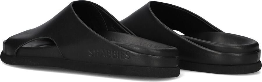 SHABBIES Badslippers Dames Inga Close Maat: 40 Materiaal: Leer Kleur: Zwart - Foto 5
