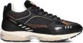 SHABBIES Lage Sneakers Dames Abbey Masha Leer Zwart - Zwart