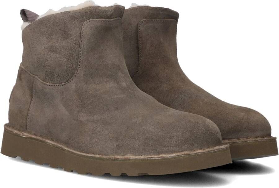 SHABBIES Enkelboots Dames Palissa Ankle Boot Maat: 36 Materiaal: Suède Kleur: Taupe