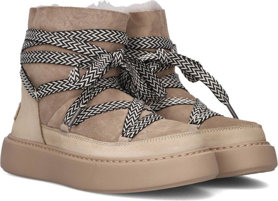 Shabbies Amsterdam Shabbies Hind Sneaker Enkellaarsjes Enkelboots Dames Taupe