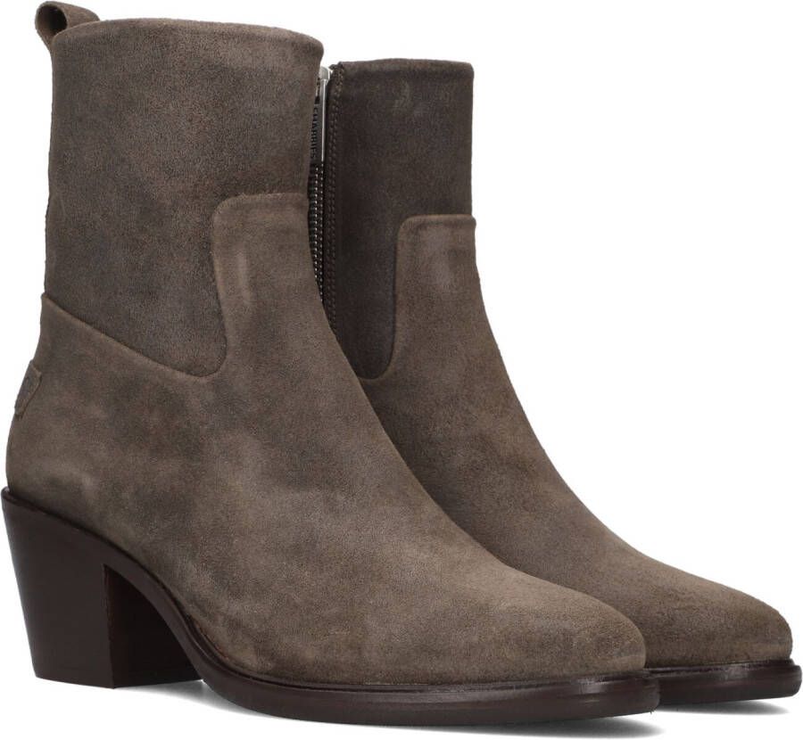 Shabbies Amsterdam Shabbies Julie Ankle Boot Enkellaarsjes Enkelboots met rits Dames Taupe