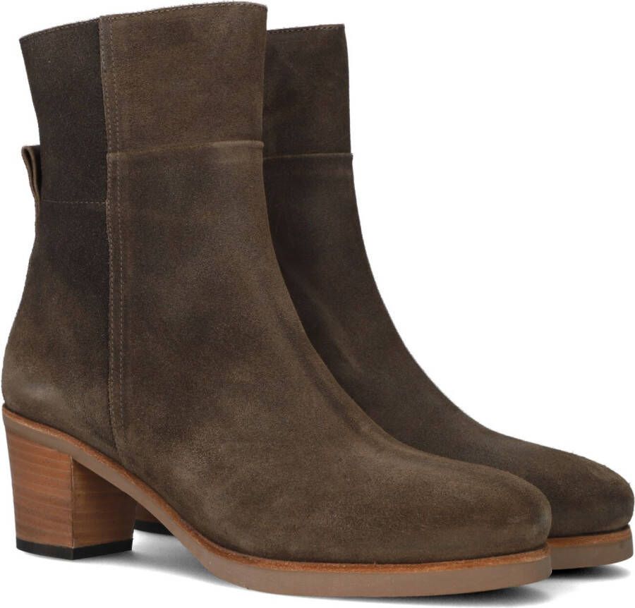 Shabbies Amsterdam Shabbies Lieve G Ankle Boot Enkellaarsjes Enkelboots met rits Dames Taupe