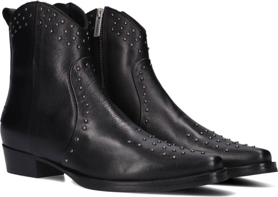 Shabbies Amsterdam Dames Enkellaars Shabbies Wendy Western Black Zwart