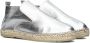 SHABBIES Espadrilles Dames Elche Lofa Metallic Maat: 37 Materiaal: Leer Kleur: Zilver - Thumbnail 1