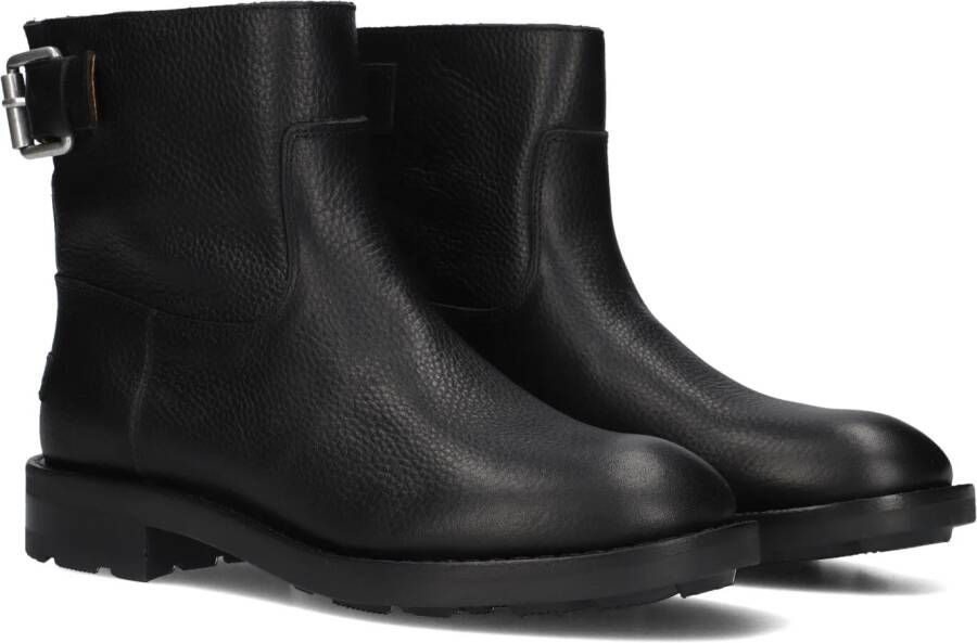 SHABBIES Enkelboots Dames Alyd Maat: 41 Materiaal: Leer Kleur: Zwart