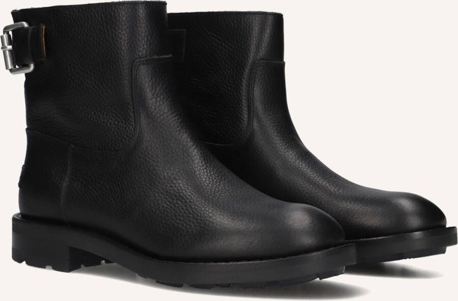 SHABBIES Enkelboots Dames Alyd Maat: 40 Materiaal: Leer Kleur: Zwart
