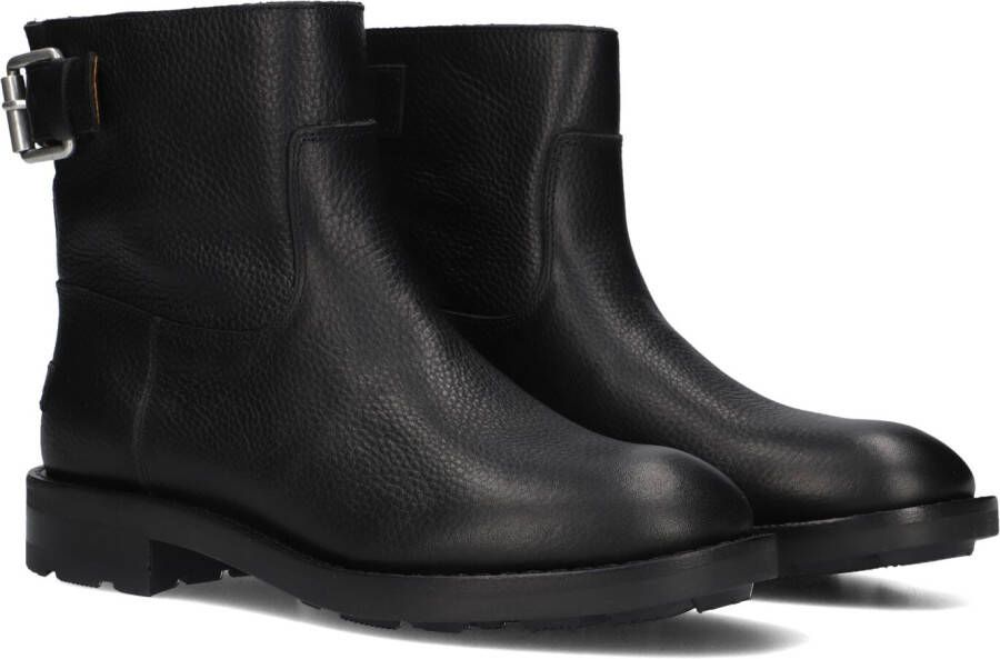 SHABBIES Enkelboots Dames Alyd Maat: 40 Materiaal: Leer Kleur: Zwart