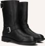 SHABBIES Biker Boots Dames Alyd Mia Maat: 40 Materiaal: Leer Kleur: Zwart - Thumbnail 1