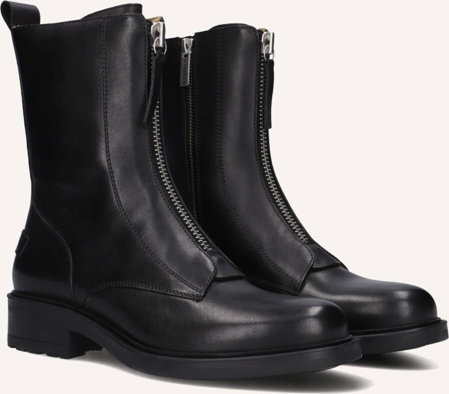 SHABBIES Enkelboots Dames Dean Zipa Maat: 36 Materiaal: Leer Kleur: Zwart