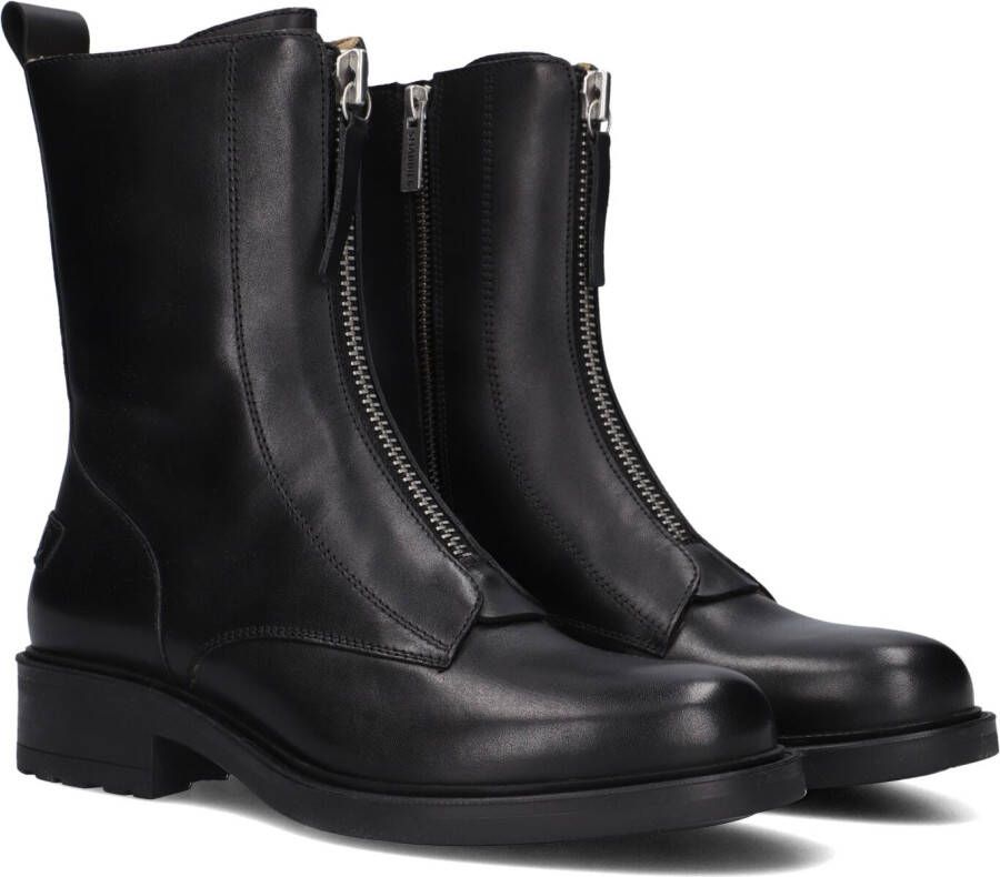SHABBIES Enkelboots Dames Dean Zipa Maat: 39 Materiaal: Leer Kleur: Zwart