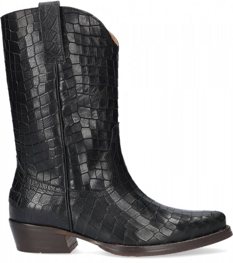 Shabbies western online laars zwart