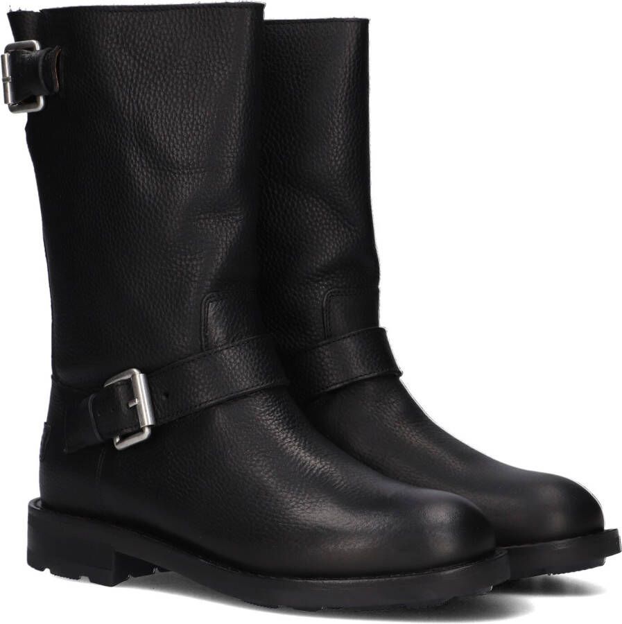 SHABBIES Zwarte Biker Boots Alyd Mid Boot